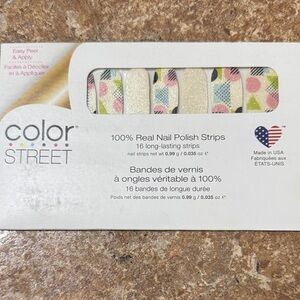 Color Street Pastel Floral & Glitter Nail Strips - Pink, Blue, Green, Cream